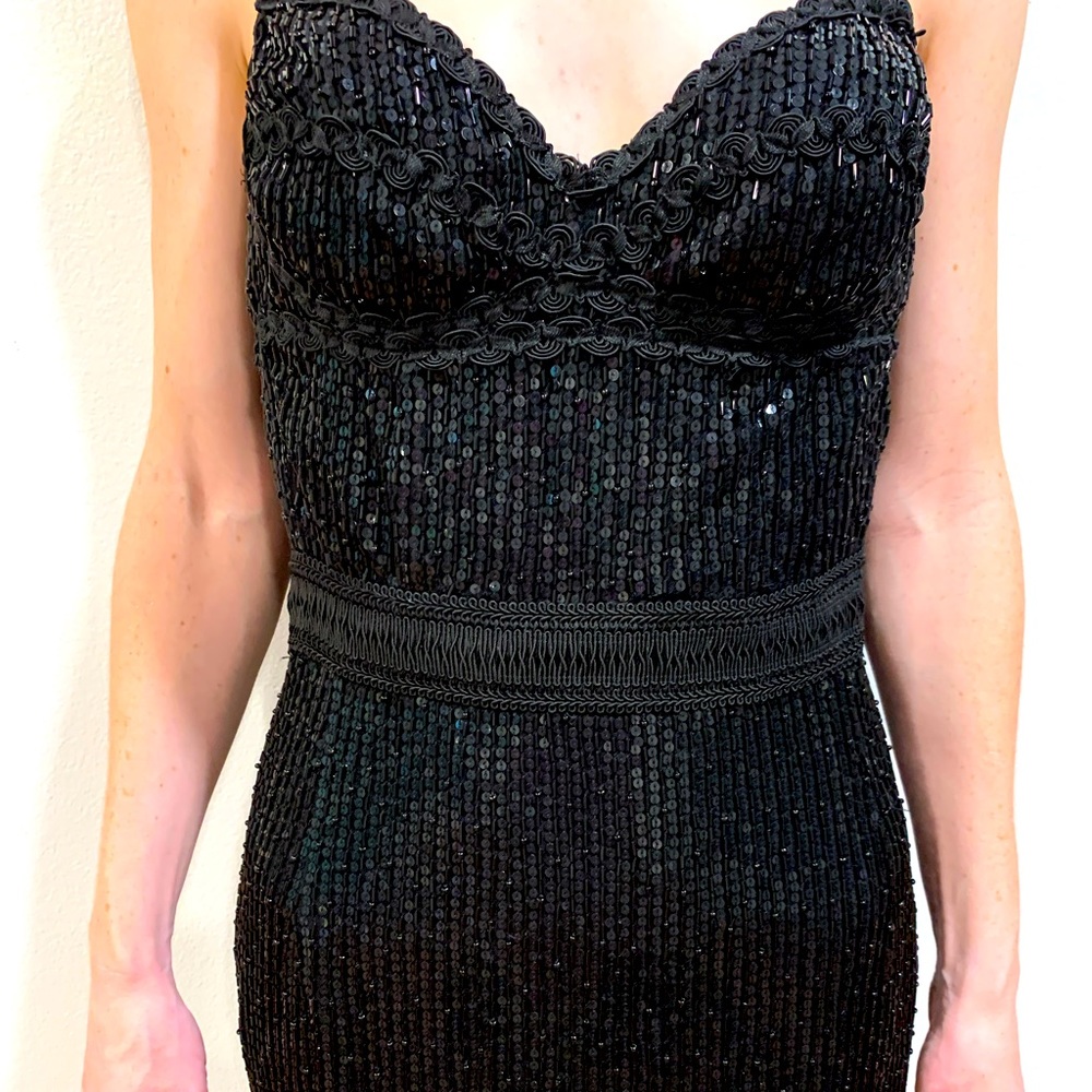 Black evening gown by AMEN